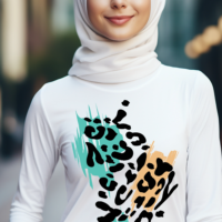 Tiger print long sleeve T-shirt